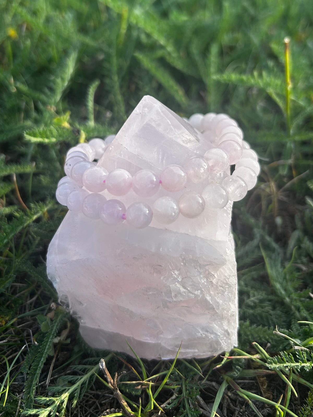 Rose Quartz bracelet with 8mm natural pink gemstone beads