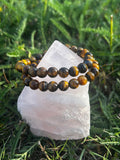 Tiger Eye bracelet with 8mm natural golden brown gemstone beads