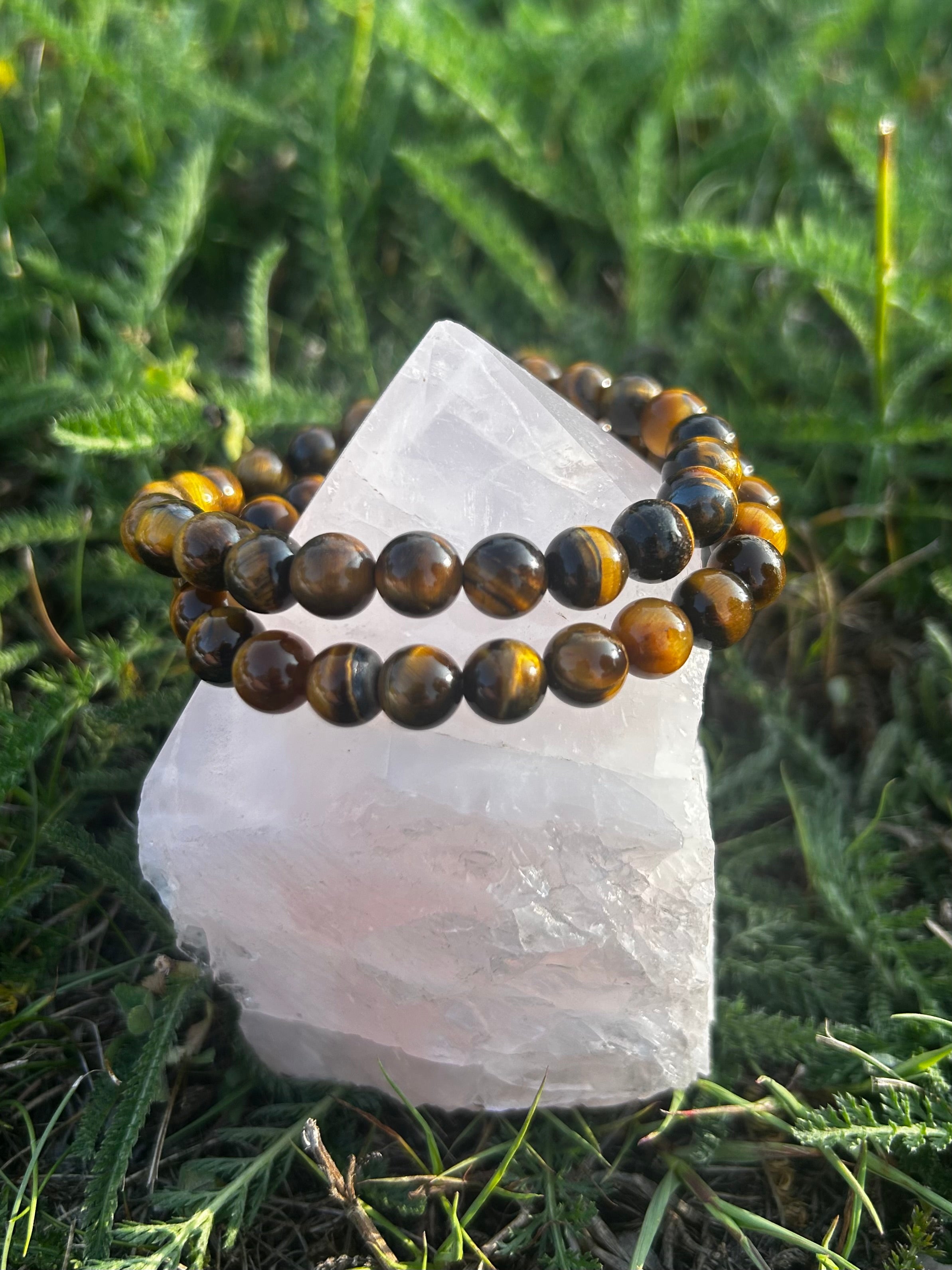 Tiger Eye bracelet with 8mm natural golden brown gemstone beads