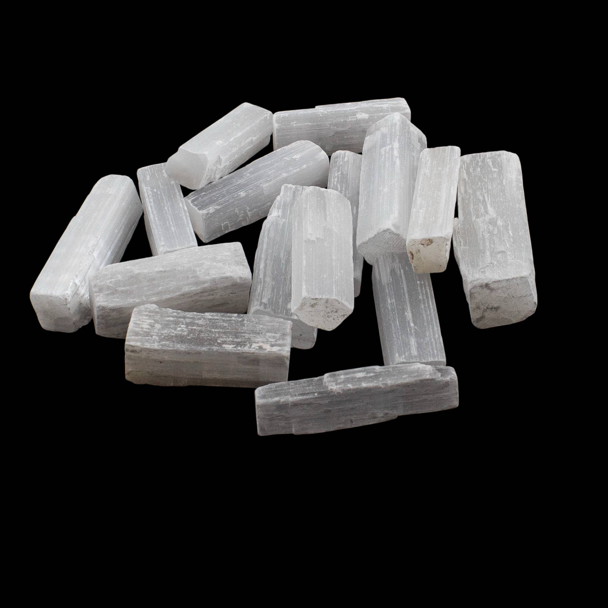 Selenite Satin Spar crystal sticks for meditation and crystal collections