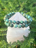 African Turquoise Faceted Bracelet | 8mm Natural Gemstone