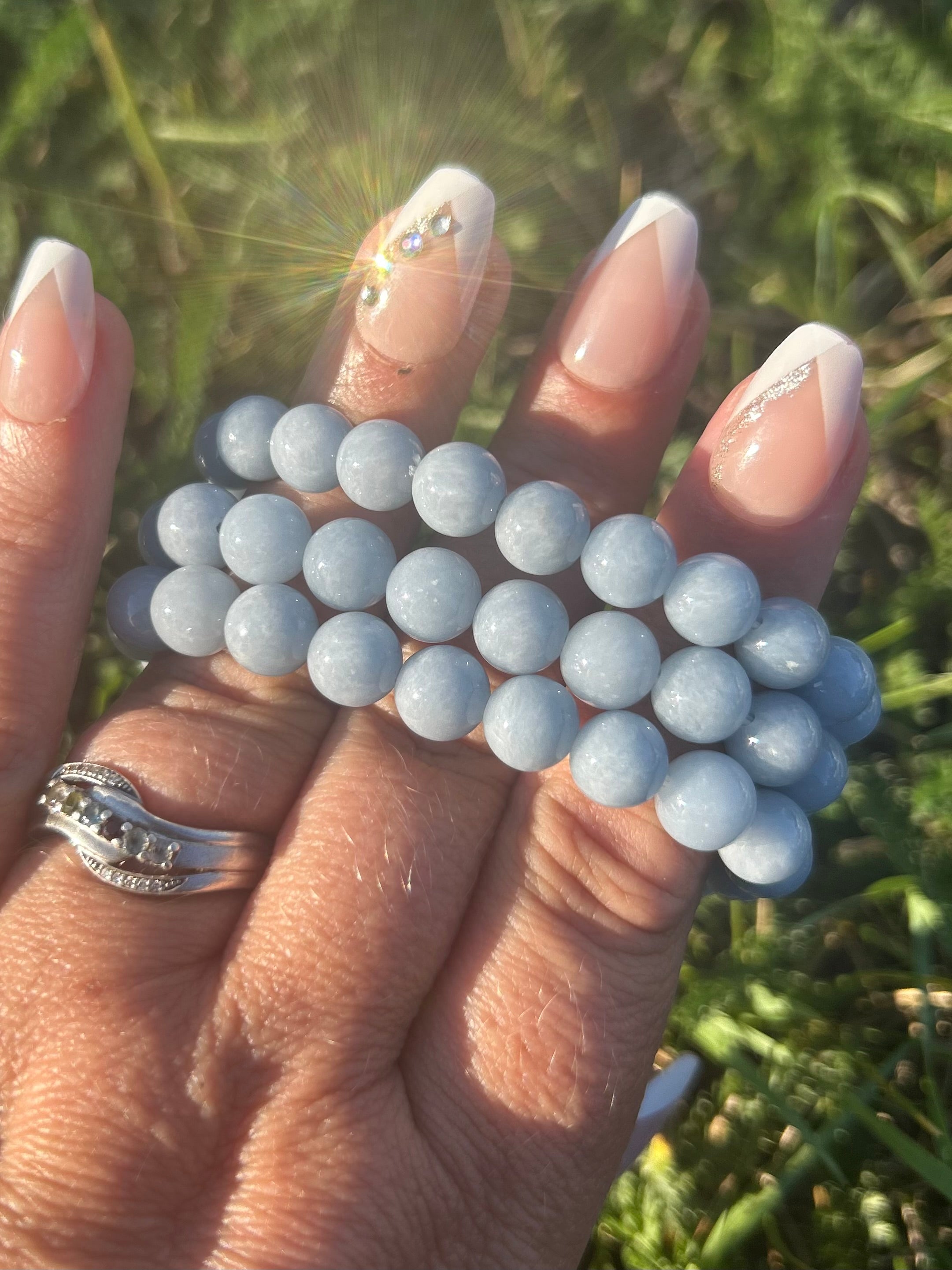 Angelite Bracelet | 8mm Natural Gemstone