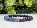 Calm and emotional support kids crystal bracelet with Blue Aventurine, Sodalite and Amethyst 6mm gemstones