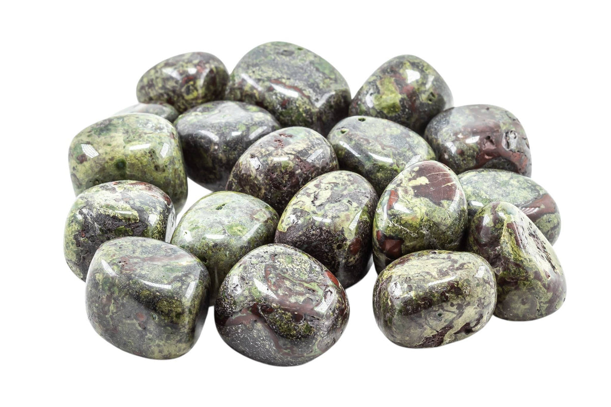Dragon Bloodstone tumbled stone for crystal collections and spiritual practices